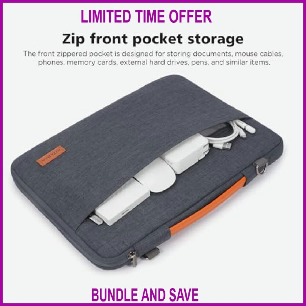 17 Inch Laptop Sleeve Case with Removable Shoulder Strap, Splash-Proof - Picture 7 of 7